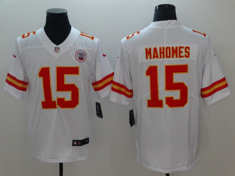 Men Kansas City Chiefs 15 Mahomes White Vapor Untouchable Player Nike Limited NFL Jerseys